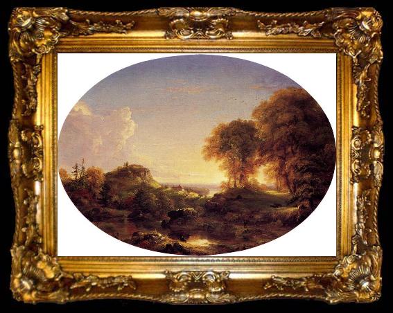 framed  Thomas Cole Catskill Landscape, ta009-2